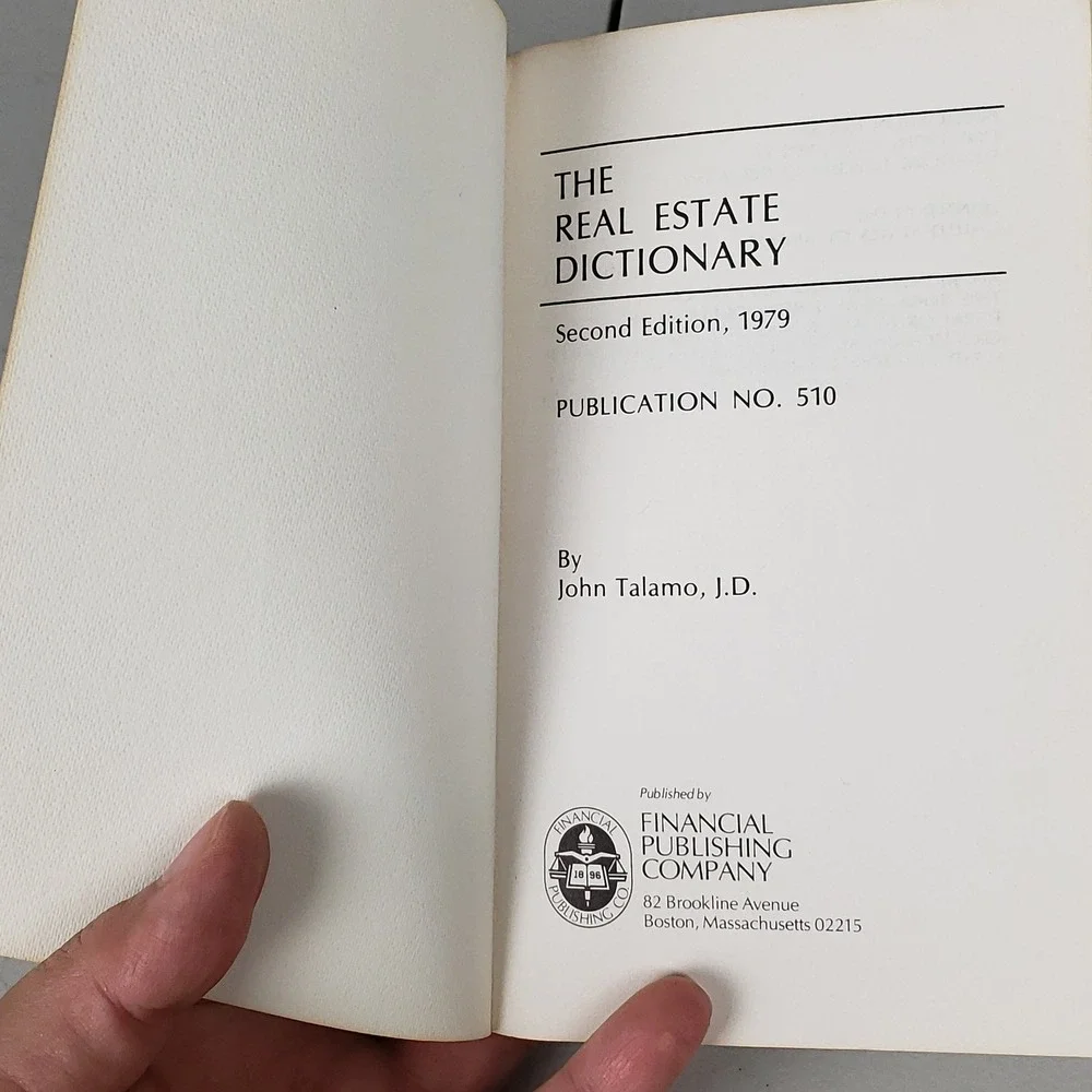 The Real Estate Dictionary 1979 Second Edition John Talamo Stewart Title Blue